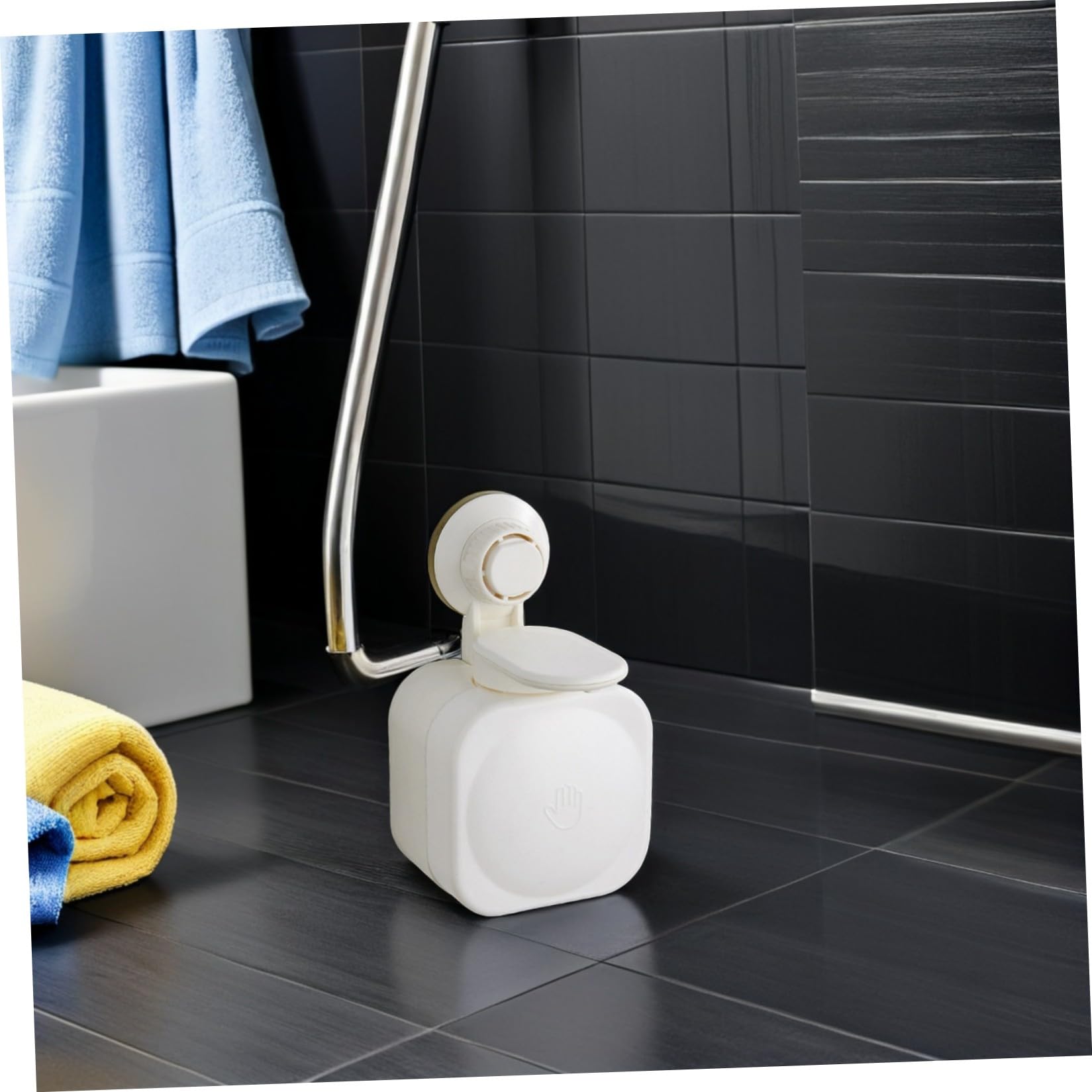 Ciieeo Dispenser per Detergente da Muro Ventosa per Shampoo e Bagnoschiuma, Materiale ABS Resistente, Design Moderno, senza Perdite e Non Si Blocca, per Scuole e Ristoranti