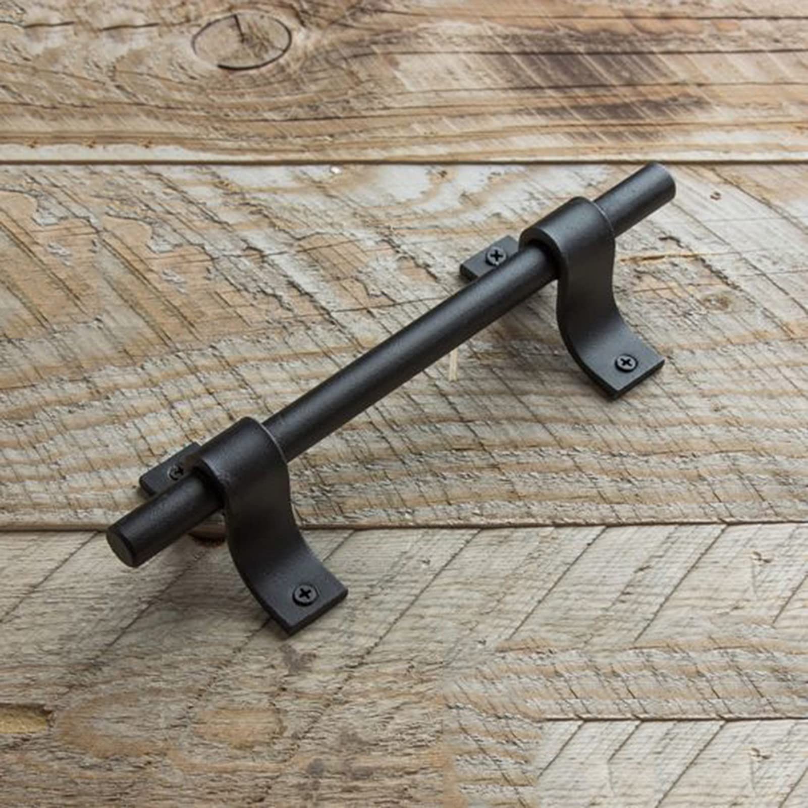 YUN&DSC Black Handles Hardware for Barn/Closet/Garden Door, Retro Gate Garage Shed Grab Bar Equipment Metal Knob