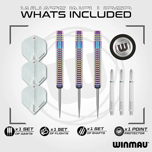 Miniatura 2 de Winmau Solaris Urban - Juego de dardos de punta de acero de 0.74oz