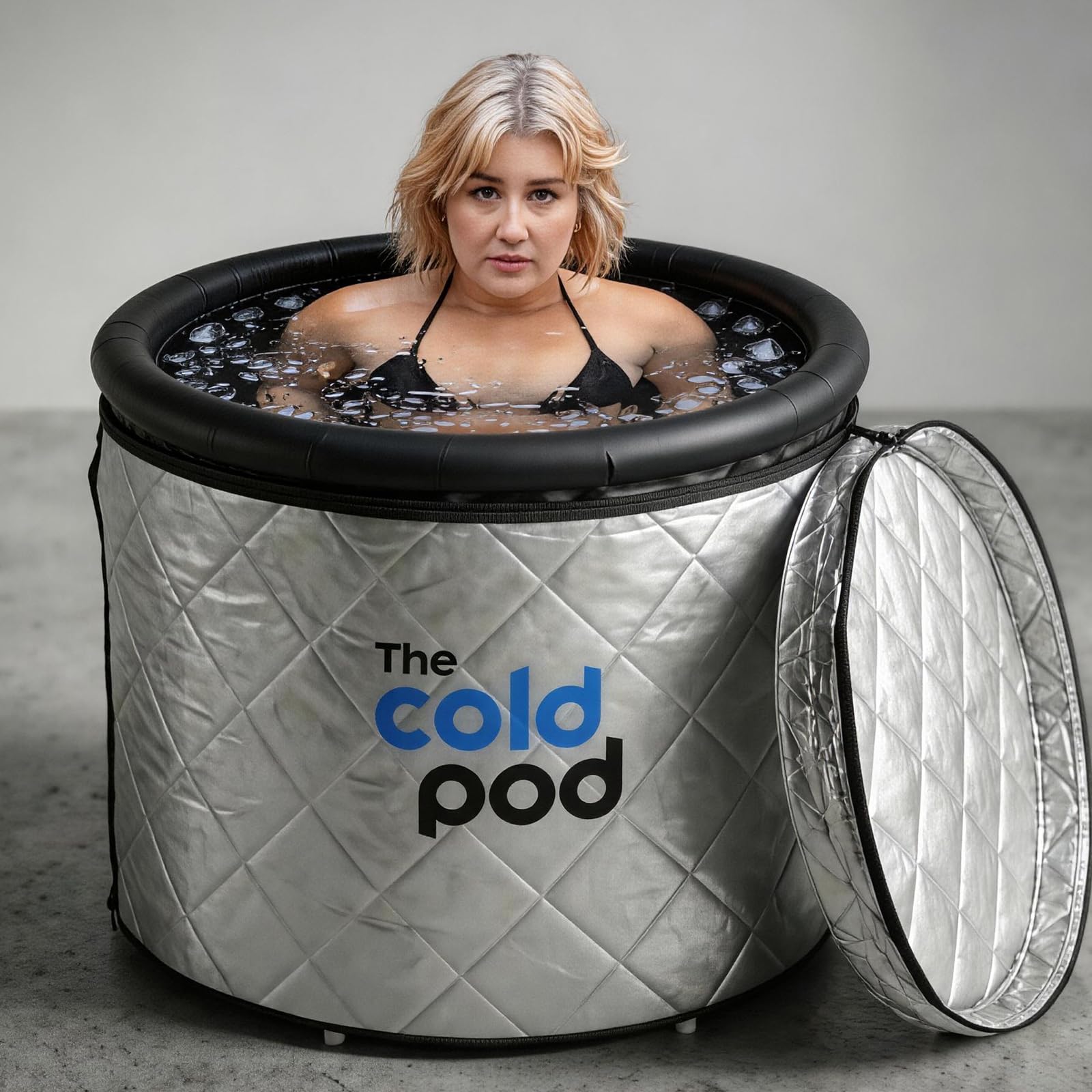 Ice Bath Tub for Athletes with Cover: 85 Gallons Cold Plunge Tub for Recovery, Multiple Layered Portable Ice Bath Plunge Pool by The Cold Pod