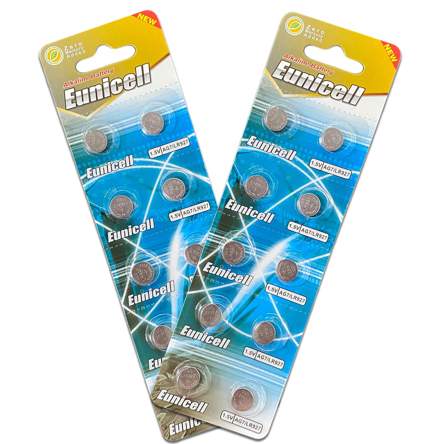 Pack of 10 - LR920/AG6 Eunicell 1.5V Button Coin Cell Alkaline Batteries - Suitable for use in LED lights, Digital Voice Recorders, Toys, Blood Glucose, Cholesterol Testing, Meters, Toys — view 13