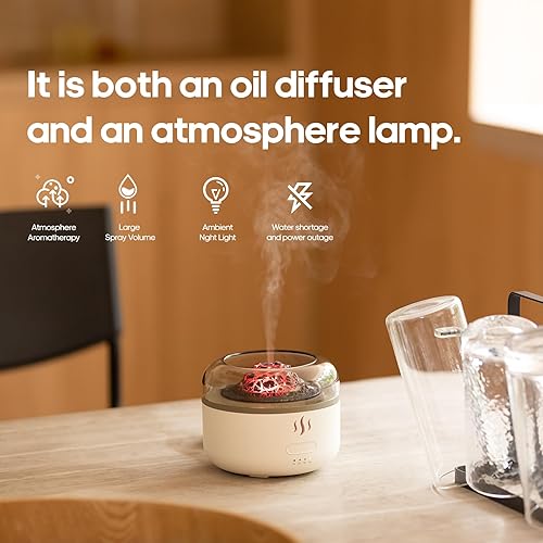 Miniatura 5 de Difusores de aromaterapia, difusor de aroma, difusor de aceite esencial de 5.4 fl oz, humidificador, sin agua con protección de apagado automático