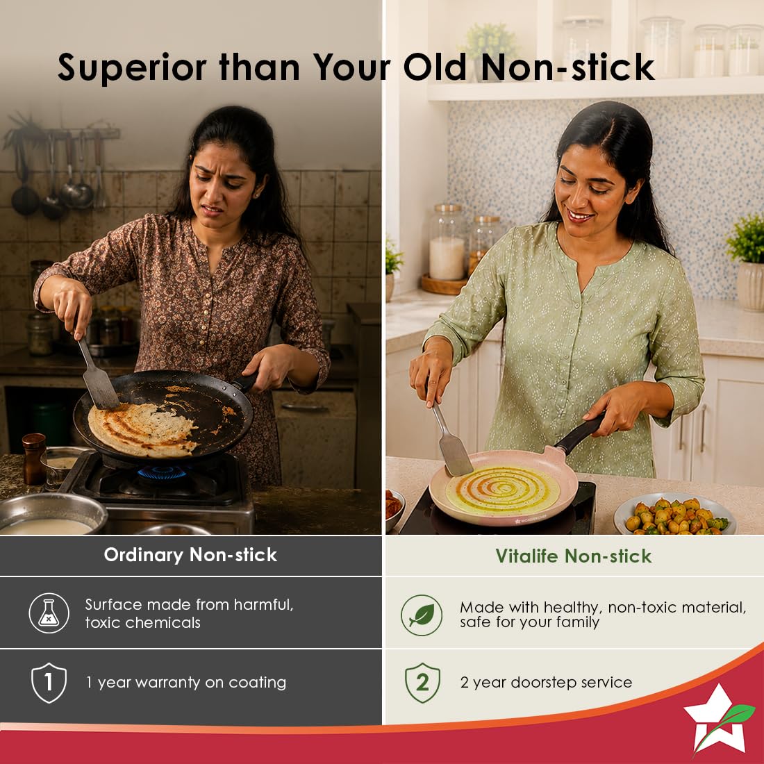 Wonderchef Vitalife Dosa Tawa - Zero Oil Cooking -5