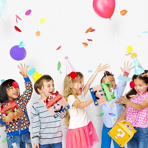 Miniatura 7 de Momkutei Suministros para fiestas de cumpleaños, 24 cajas de regalo, regalos de fiesta de juegos, lo mejor para llenar las bolsas de regalo de