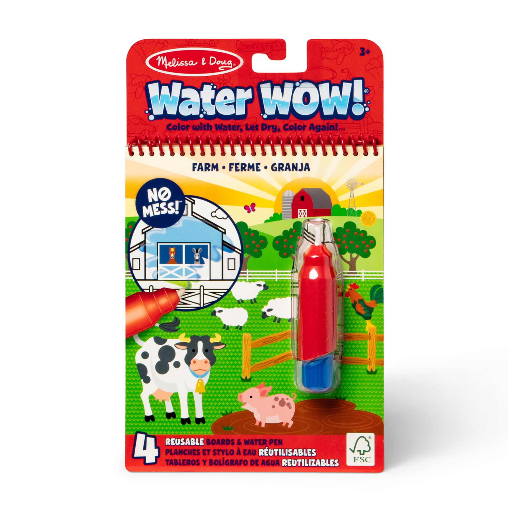 Melissa & Doug On the Go Water Wow! Reusable Water-Reveal Activity Pad - Farm