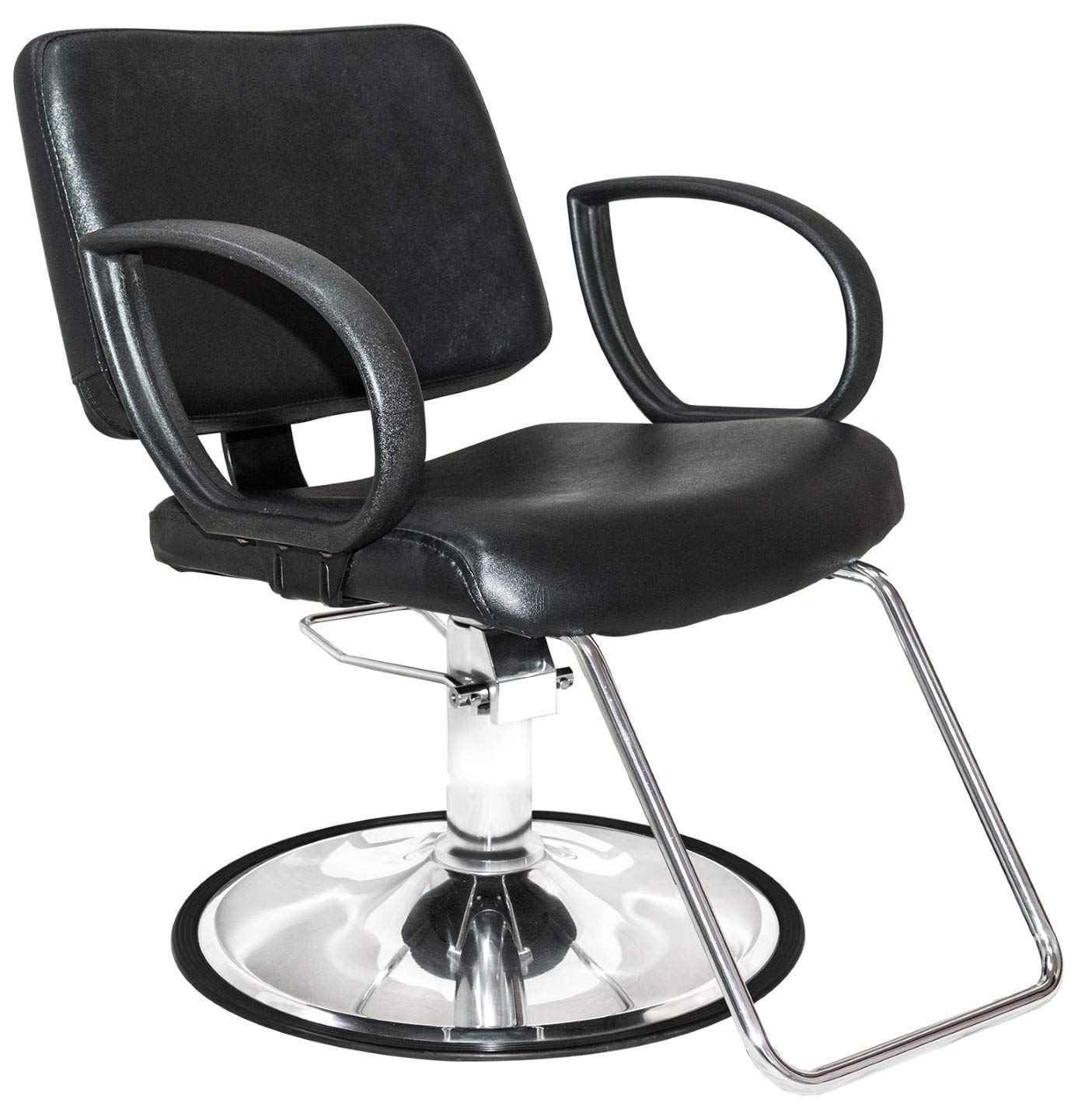 Chromium® 'Hannah' Professional Styling Chair [2039] by PureSana, Rotates 360 Degrees, Premium Vinyl Seat, High Density Foam Cushions, Durable Steel Construction.
