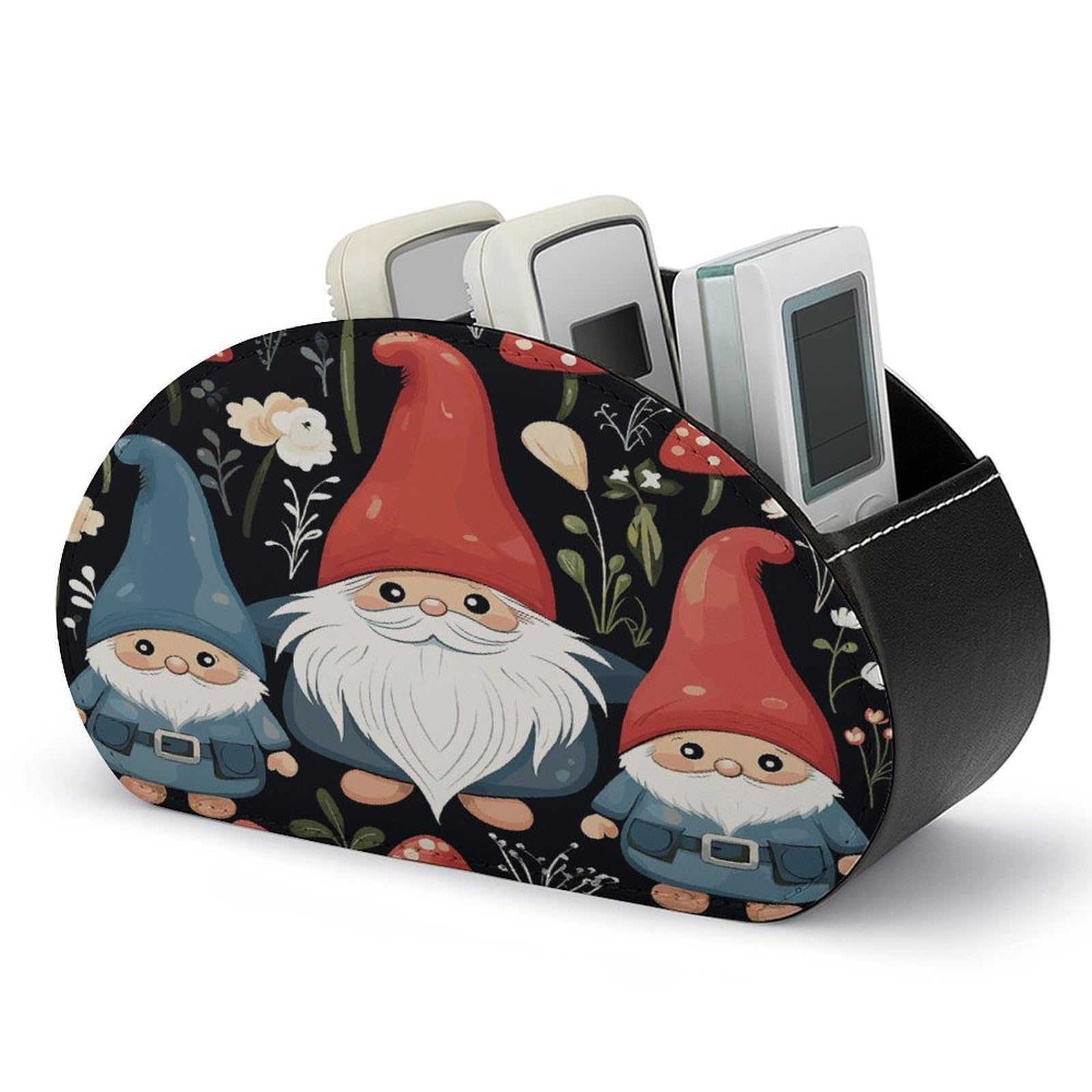 Btcowzrv Style Cute Gnomes Remote Control Holder With 5 Compartments