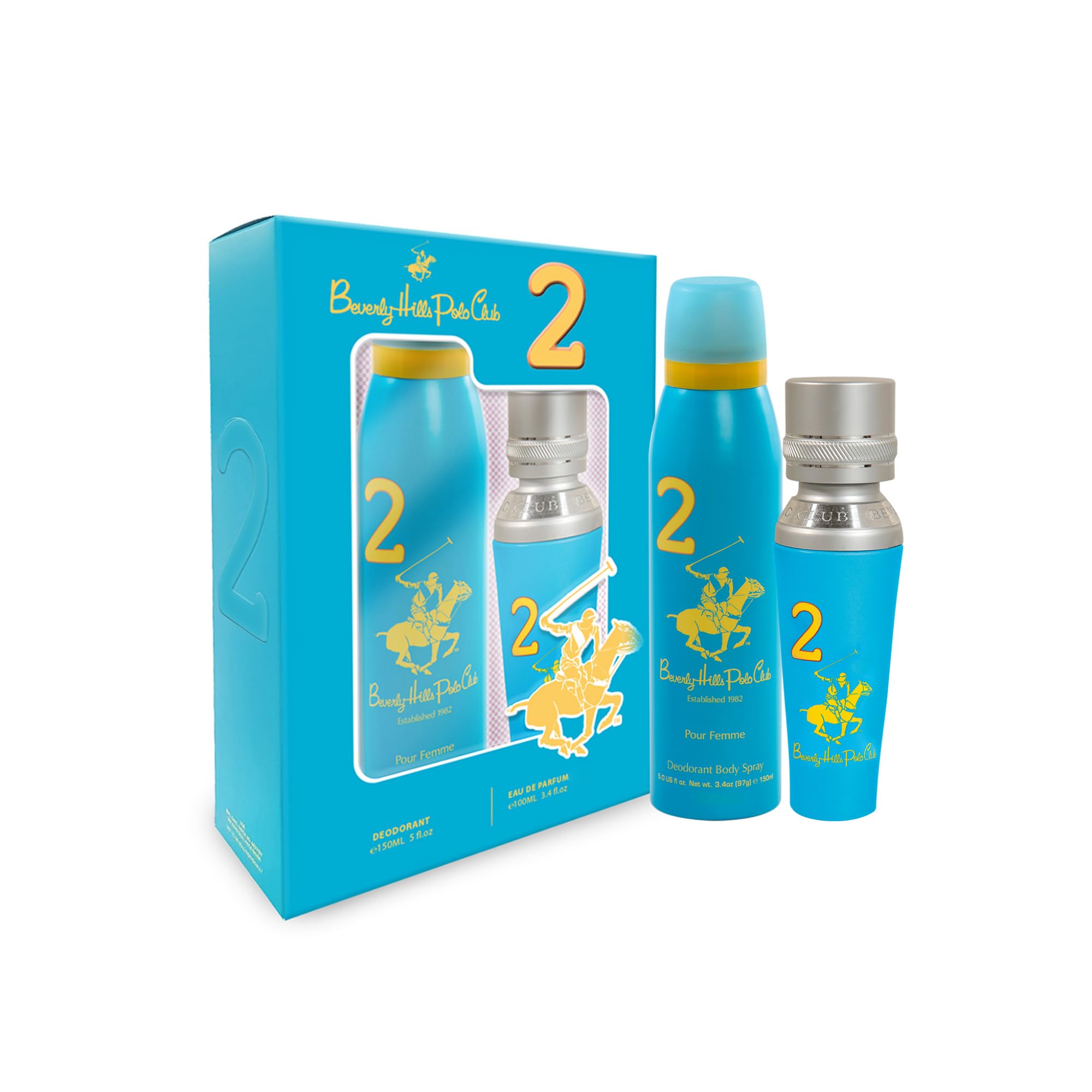 Beverly Hills Polo Club No.2 Gift Set for Women EDP 100ml + Deodorant 150ml-image-48