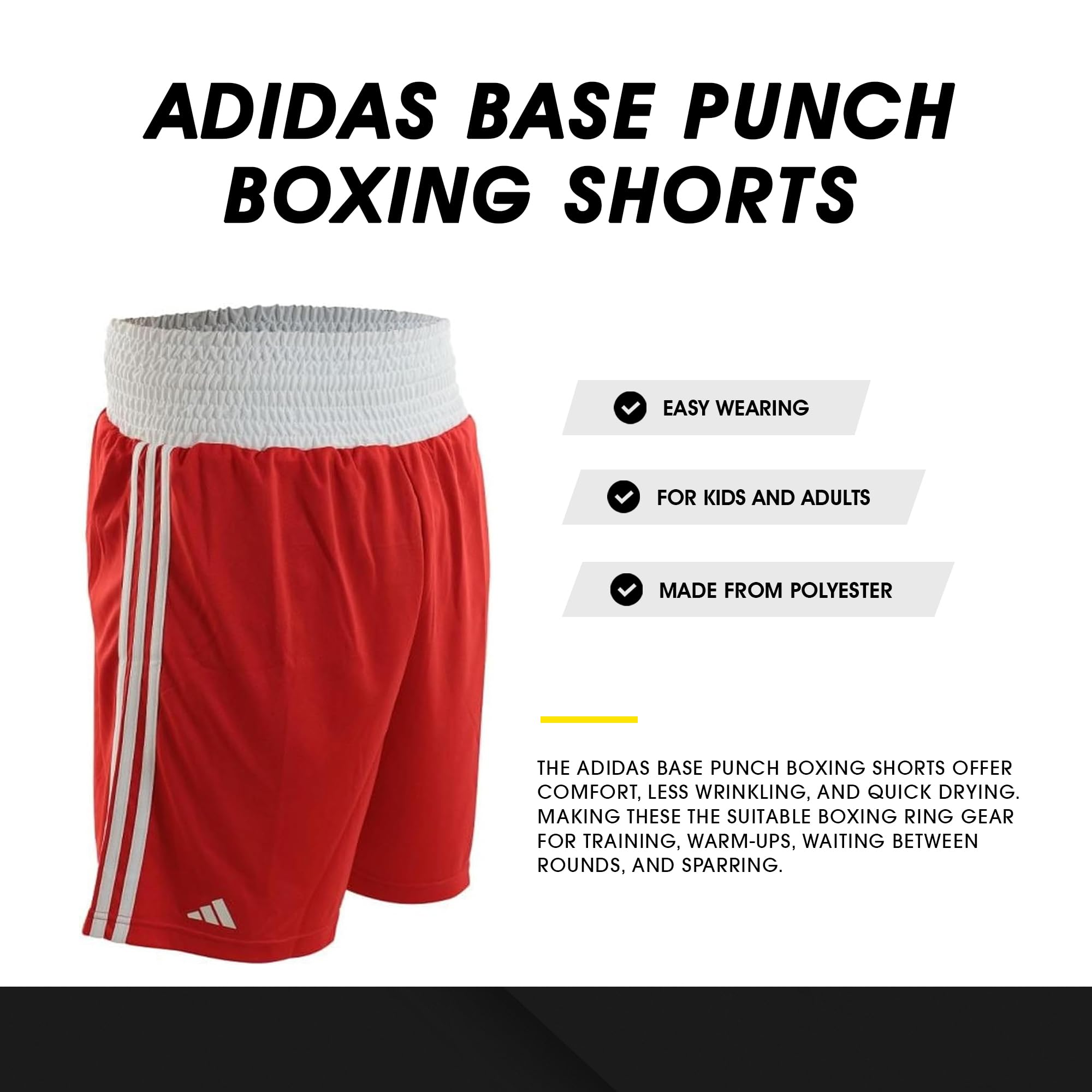 adidas Dziurkacz Podstawowy - adidas Męskie spodenki bokserskie, czerwone, S Mężczyźni