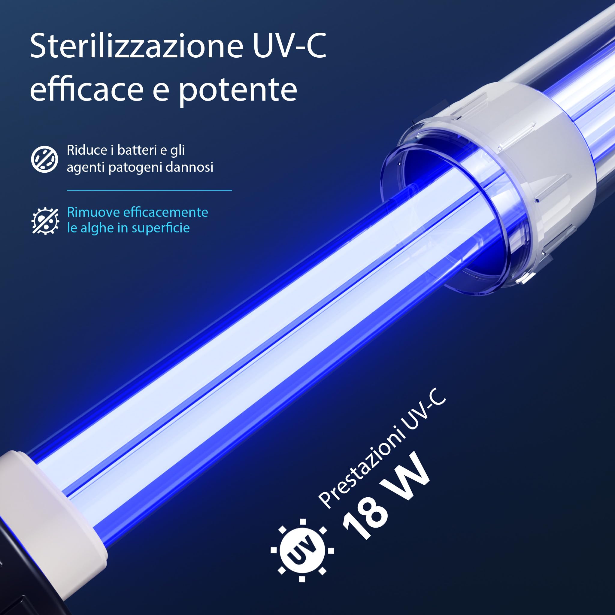 Set SunSun Filtro a pressione 30000l 18W Chiarificatore laghetto UVC NEO10000 Pompa 80W