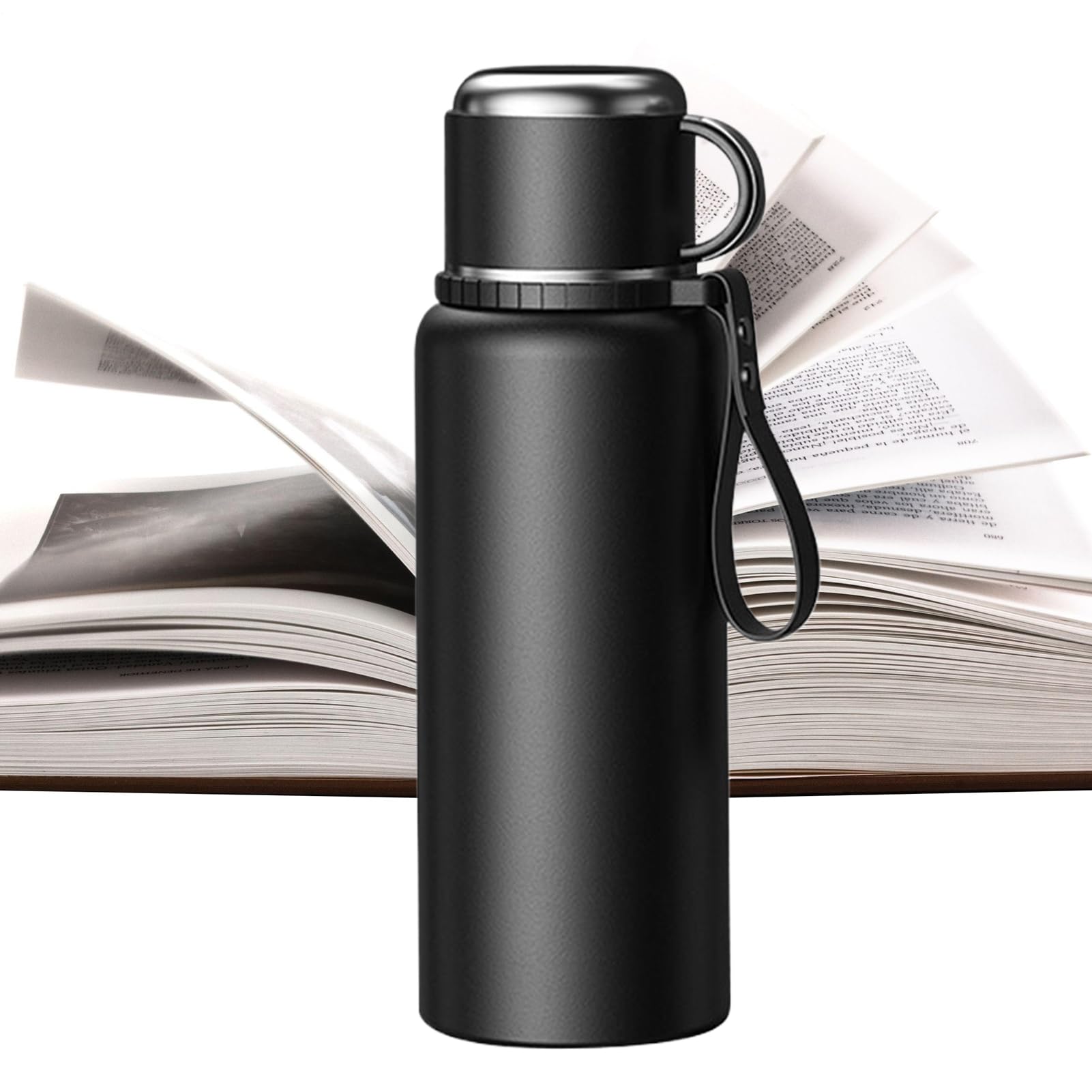 Metal Water Bottle - Insulated Flask, Stainless Steel Water Bottle, Cold Drinks, Leak Proof Insulated Tea, for Family Home Gym Camping Hiking School Commuting Outdoor Daily Car Hiking