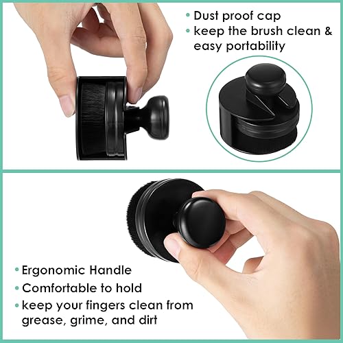 Miniatura 6 de Dreyoo Paquete de 2 aplicadores de brillo de neumáticos de automóvil, cepillo de detalles automático, cepillo portátil para neumáticos de automóvil