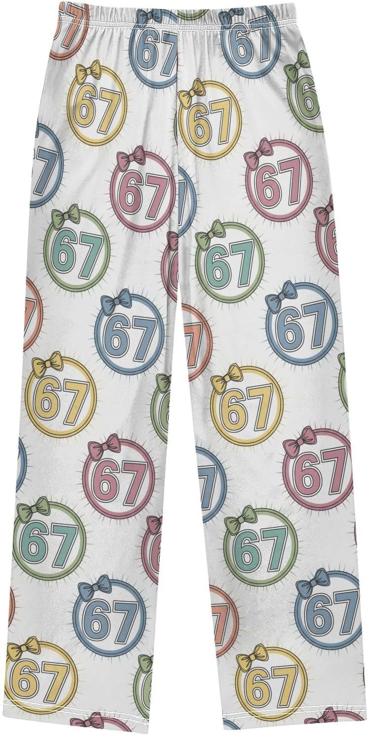 Sport Numbers Pattern Super Soft Pajama Lounge Pants with Pockets Elastic Waist Long Pajama Bottoms Sleepwear