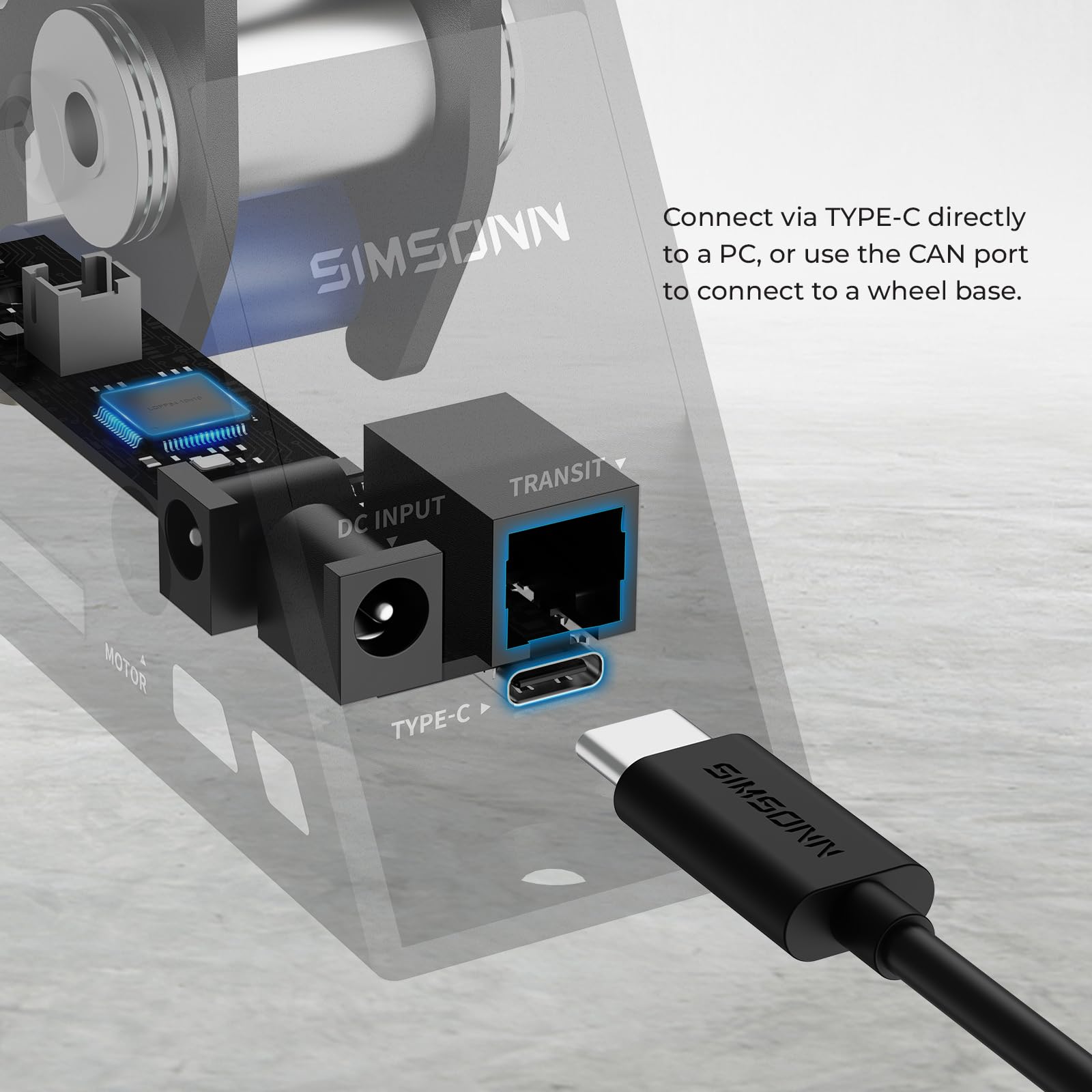 SIMSONN HB Pro: Freno de Mano Hidráulico para Simuladores de Carreras — Sensor de Presión de Alta Precisión de 16 Bits (HB Pro V2 20 CM Handle)