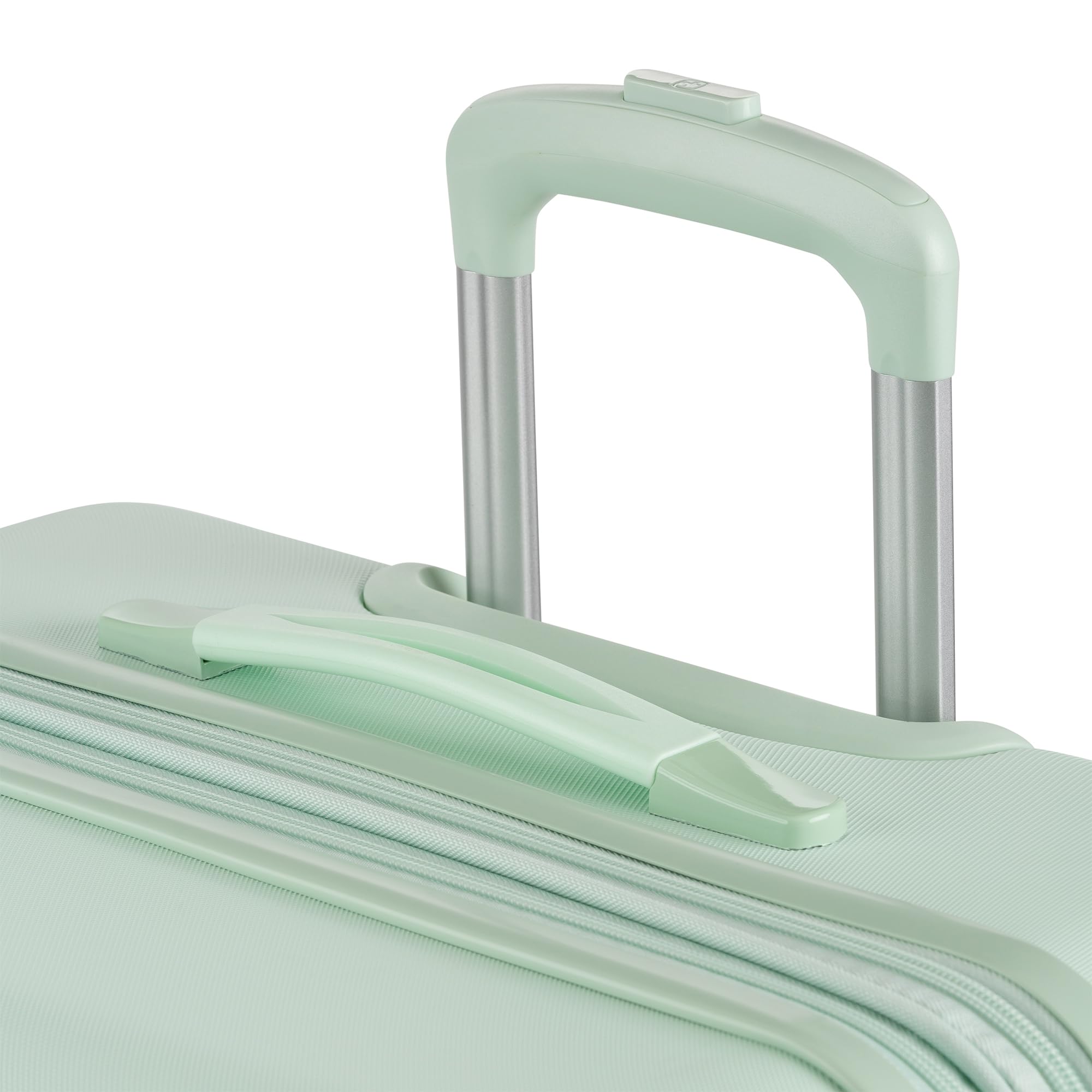 SwissGear 7366 Signature Hardside Expandable Luggage with Spinner Wheels, TSA Lock, Clearly Aqua, Checked-Large 27-Inch