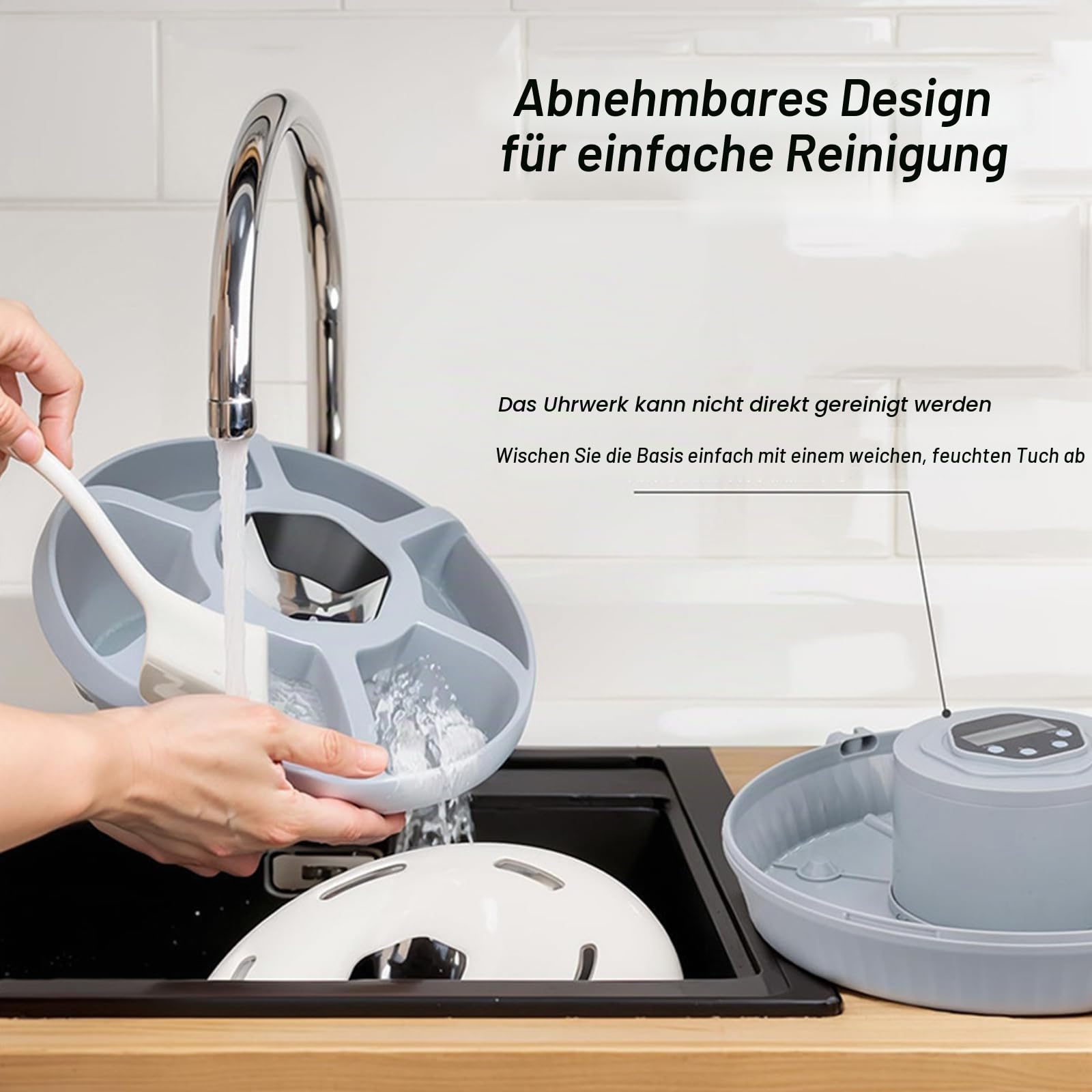 Automatischer Katzenfutterspender für 6 Mahlzeiten, 4 x AA