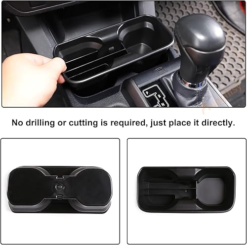 Miniatura 4 de Aunginsy Caja de almacenamiento para portavasos delantero, compatible con Toyota Tacoma 2016-2023, asiento delantero de automóvil, reposabrazos