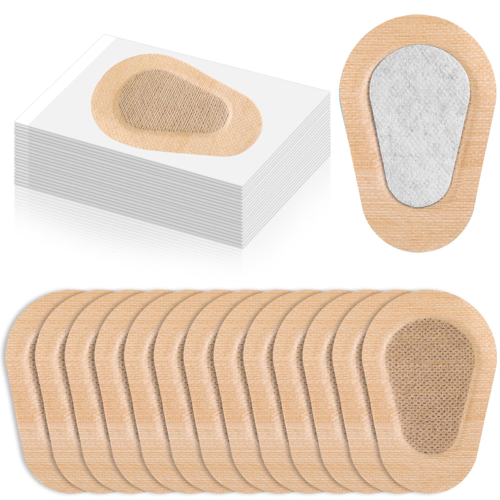 Panitay 40 Pcs Adhesive Eye Patches for Adults Disposable Breathable Medical Eye Patch for Amblyopia Lazy Latex Free Adhesive Bandages for Men(3.3 x 2.3 Inch,Nude)