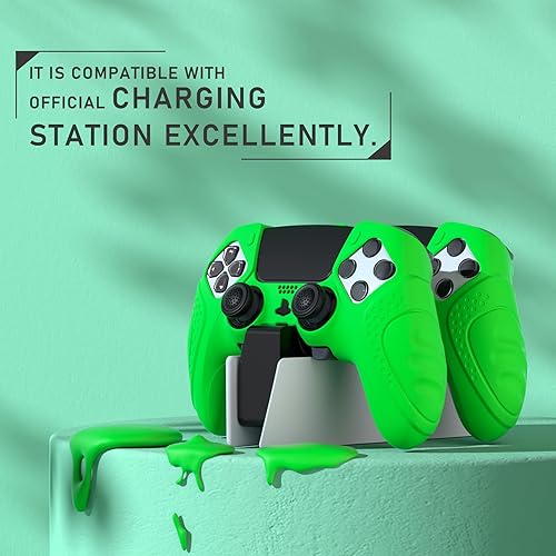 Miniatura 7 de PlayVital Guardian Edition - Funda de silicona ergonómica antideslizante para controlador de borde ps5, protector de goma suave para controlador