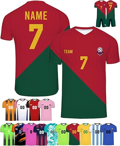 Jersey de fútbol personalizado Jersey de fútbol personalizado Número de nombre del equipo Personalizar camiseta deportiva
