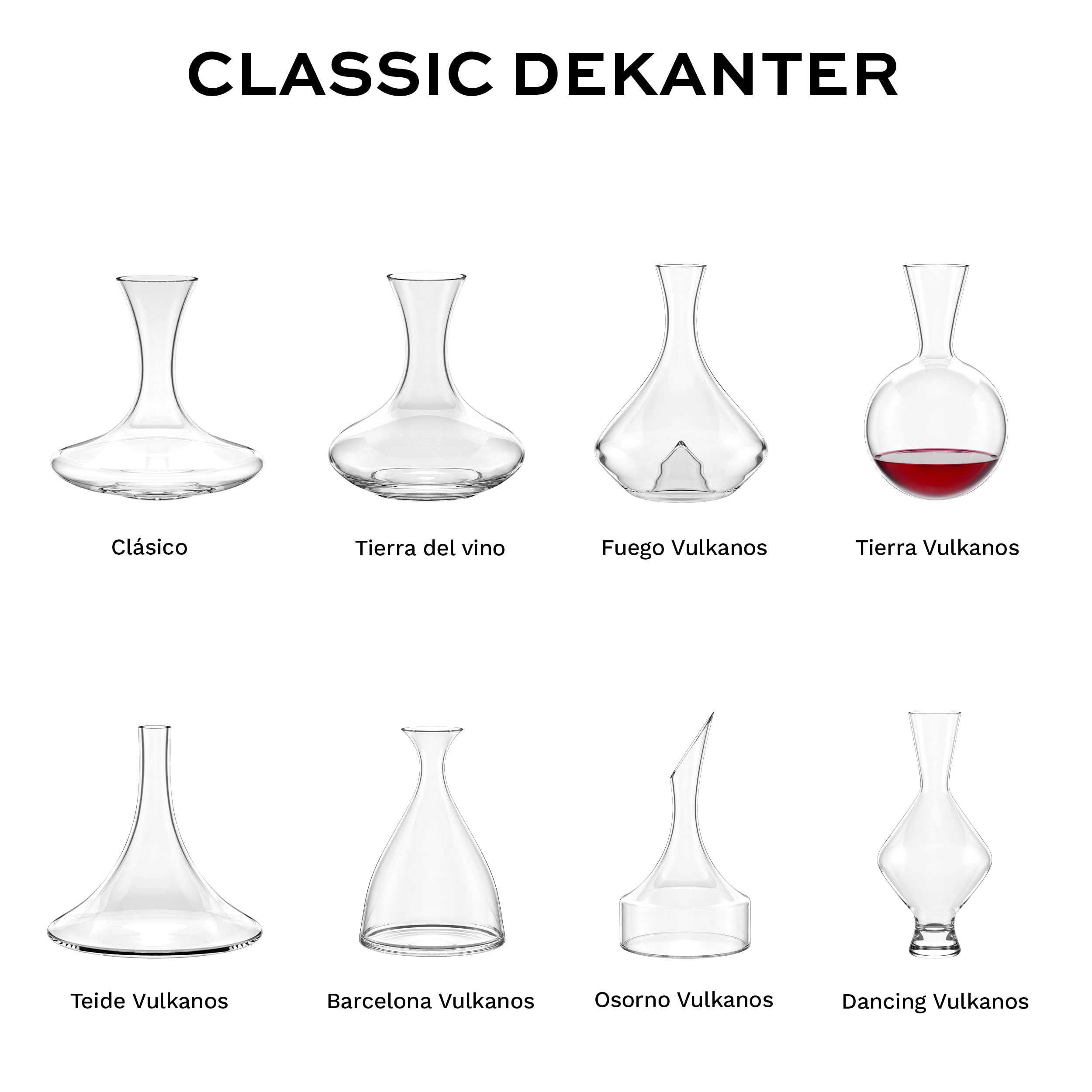 Stölzle Lausitz Decantador Earth Vulkanos 750 ml – Elegante decantador de vino tinto para liberar los aromas – Cristal soplado a mano – Apto para lavavajillas y resistente a golpes