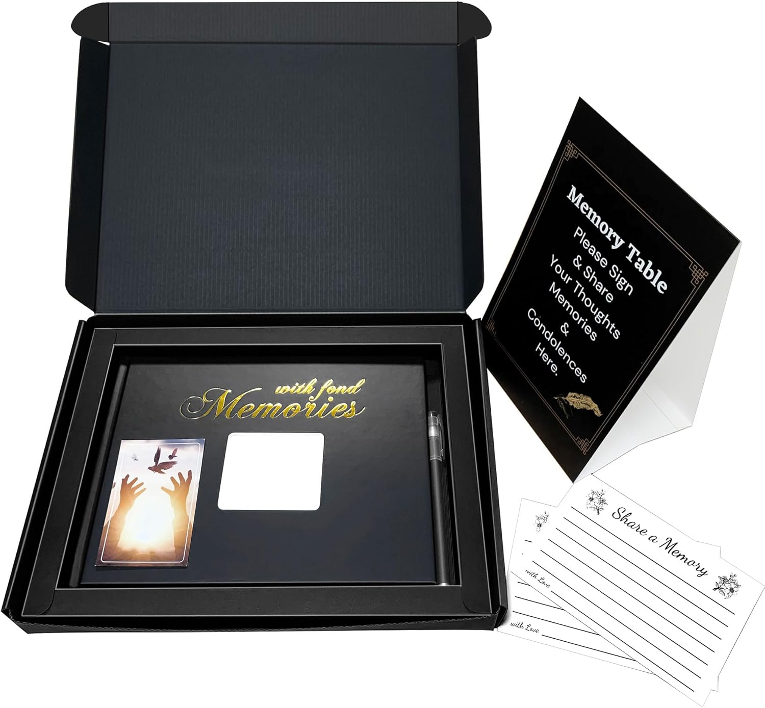 Sacatpub Guest Book for Funeral, hardcover Funeral Guest Sign in Book for Memorial