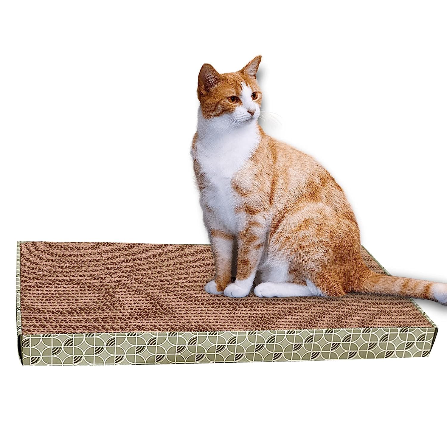 Cature Cat Scratcher Cardboard Scratching Pad Recyclable Corrugated Scratch Toy with Flat Shape Cat Scratch Lounge for Furniture Protection Scratch Board for Sweet Cats (B0C93Z76Y8) Amazon Price History, Amazon Price Tracker