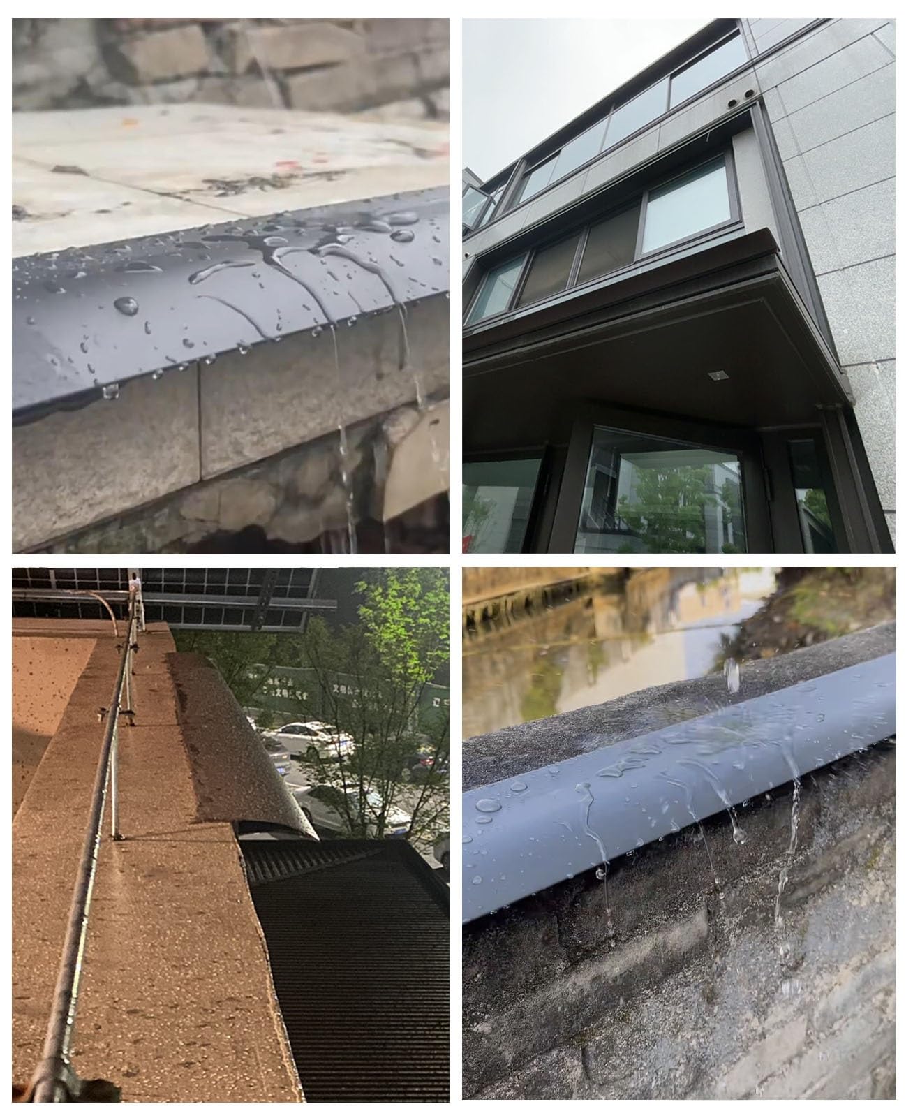 Perfil de Transición para Suelo Perfil de Aluminio Vierteaguas para Patio, Canalón Barrera Contra la Lluvia para Ventanas Exteriores, Moldura Desviadora de Goteo(30mm (1 1/8"),4.0m (13ft))