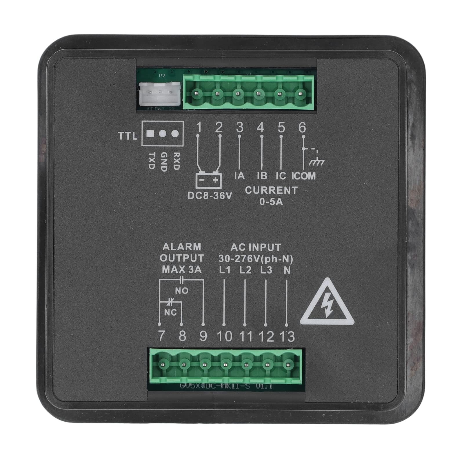 Generador Medidor multifunción digital AMP Start AMP Volt Medidor de frecuencia para detección 8 36V Alciban ABS impermeable con clasificación IP54 para generadores trifásicos