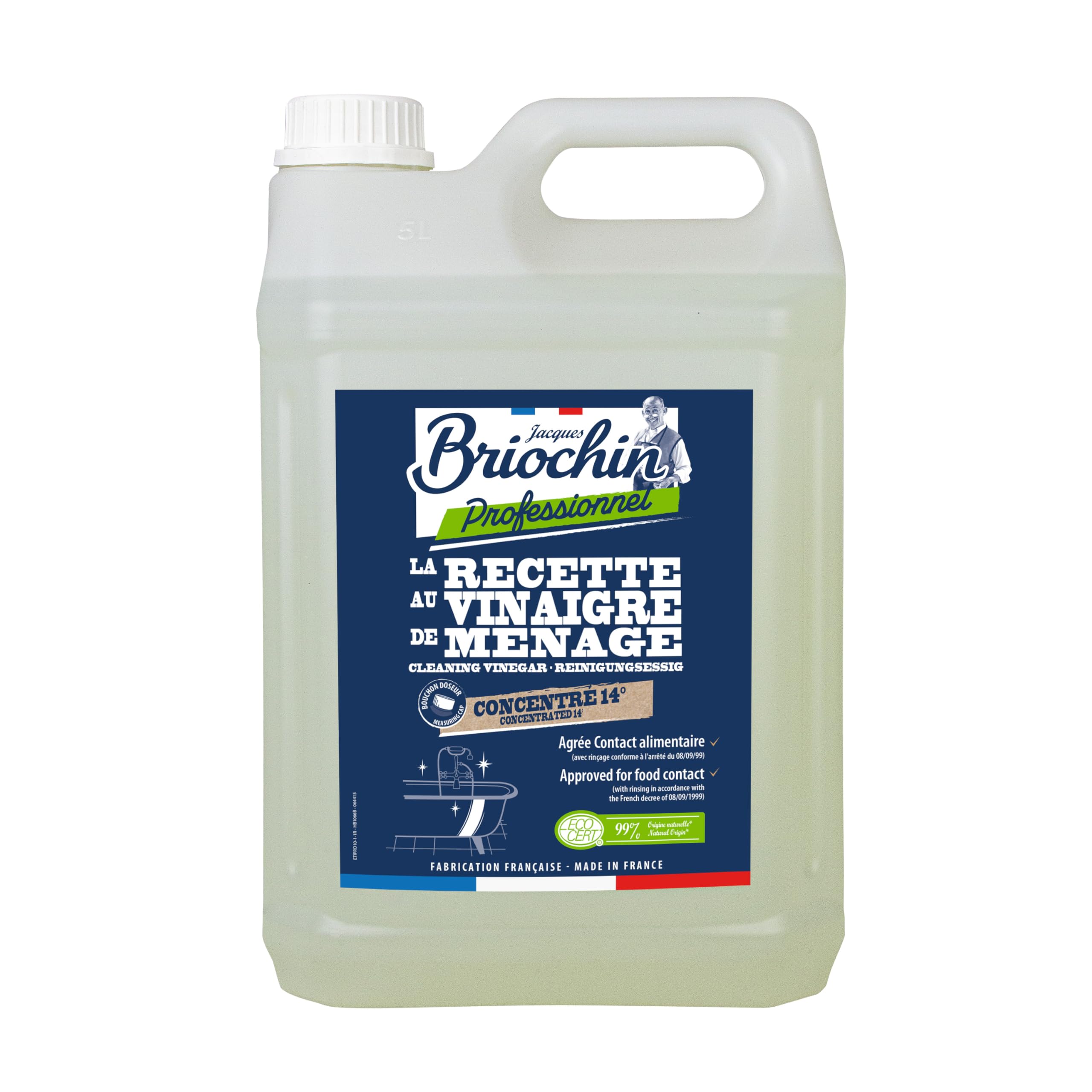 Briochin professionnel - Vinaigre blanc de ménage 14° - 5l