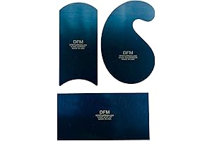 Blue Curved Cabinet Scraper Card, Precision, Fine Woodworking Finishes