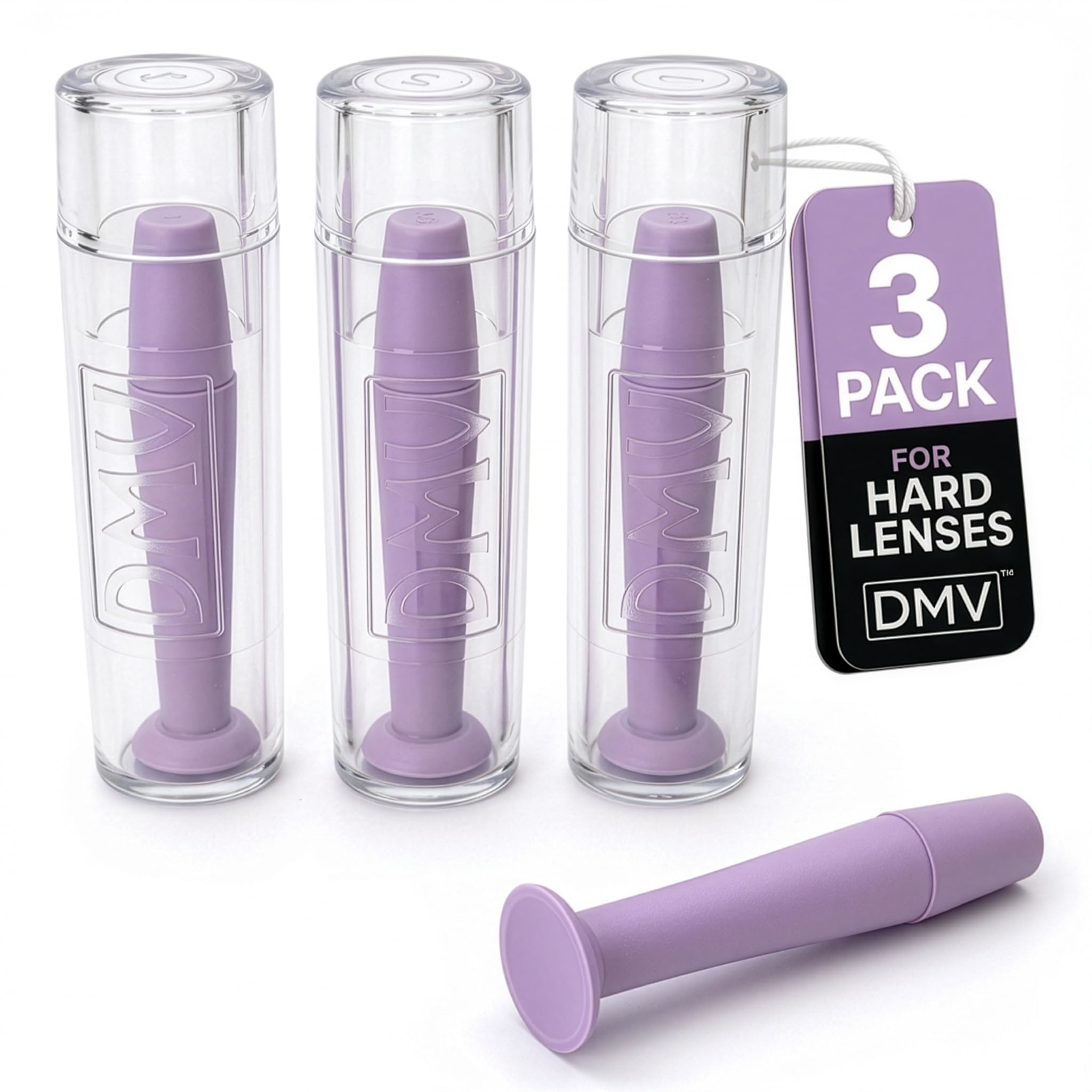 DMV Ultra Contact Lens Remover Tool Applicator Made in USA 3 Pack Lavender