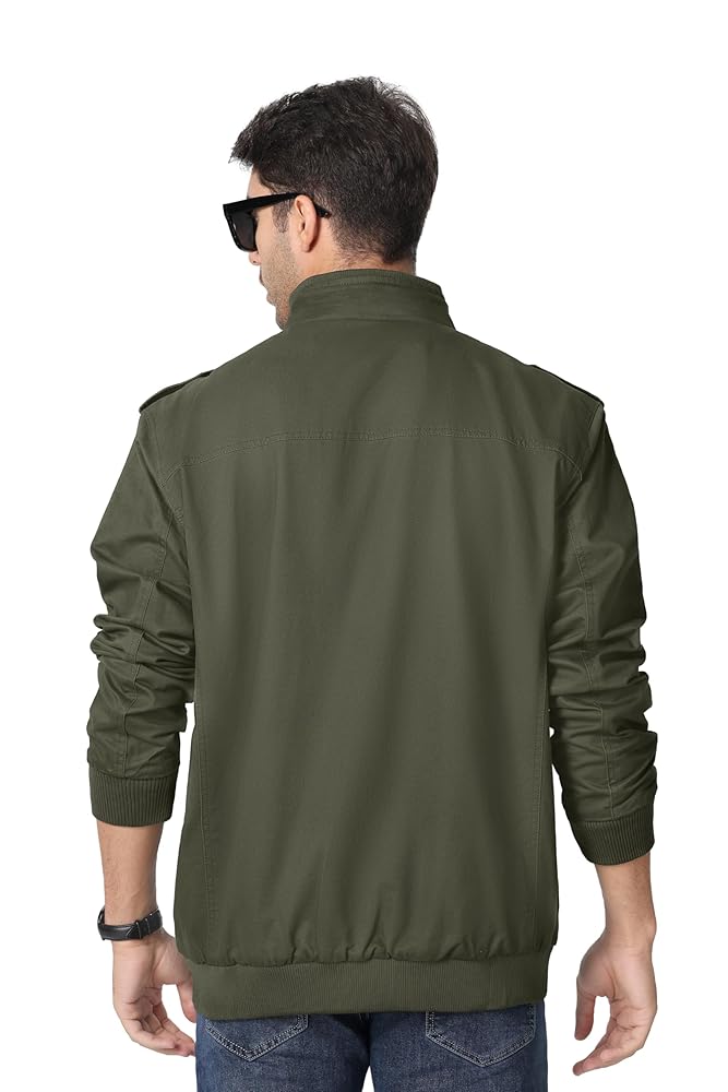 MAGNIVIT Military Jackets for Men Fall Cotton Coat Army