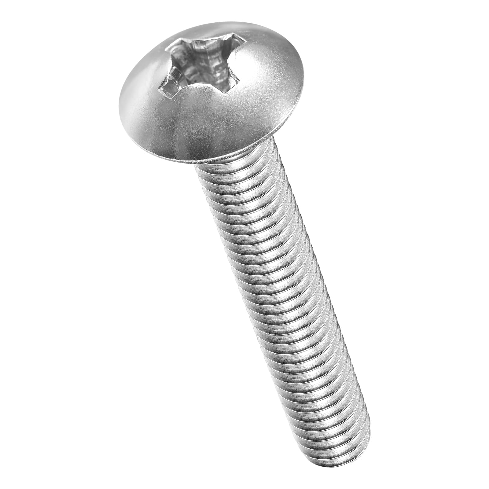 METALLIXITY Machine Screws Phillips Head(5/16"-18x2") 10Pcs, 304 Stainless Steel Round Head Phillips Drive Furniture Bolts