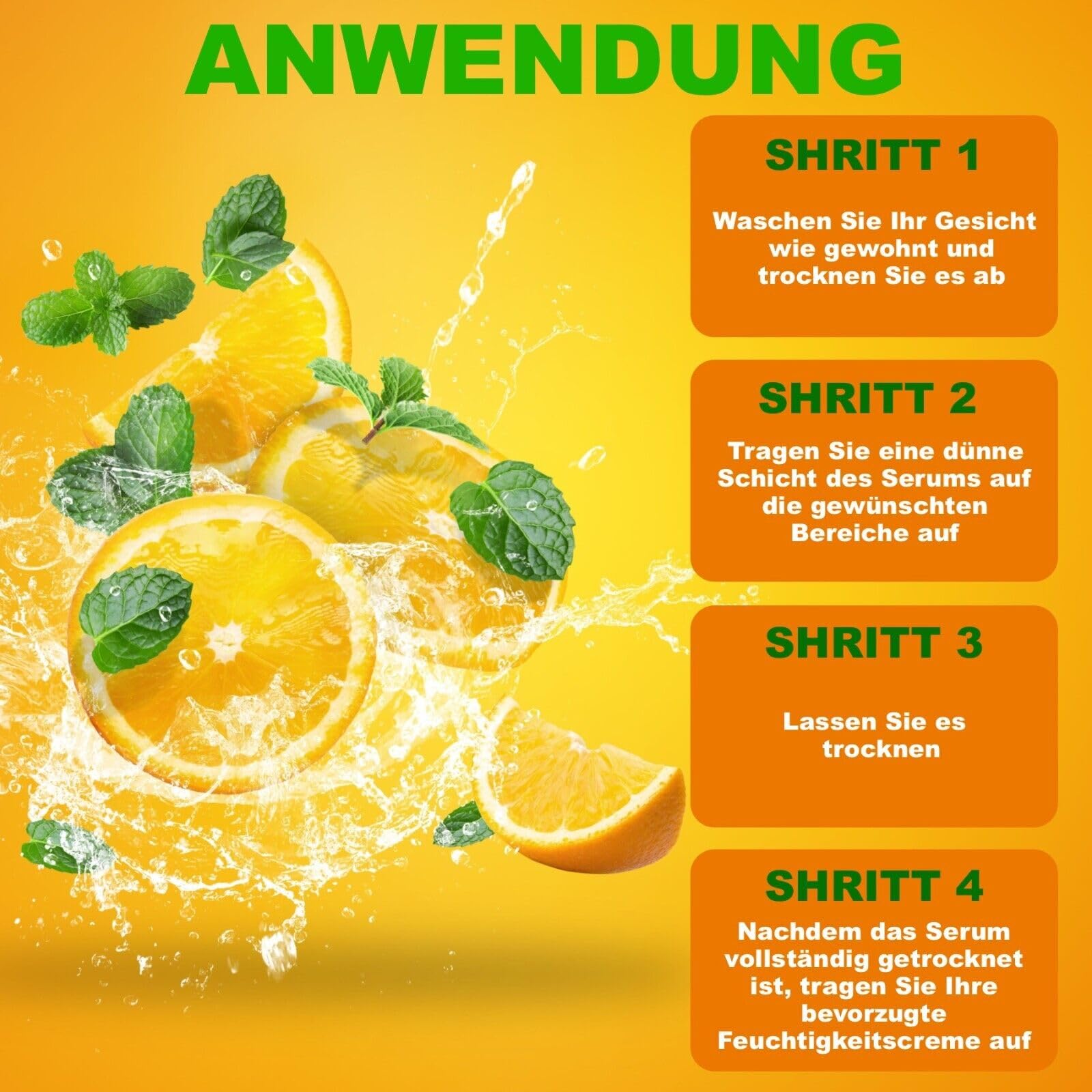 siero viso anti-invecchiamento con vitamina C ed E | acido ialuronico | anti-invecchiamento | combattimento delle rughe, vegano | 3 x 120 ml
