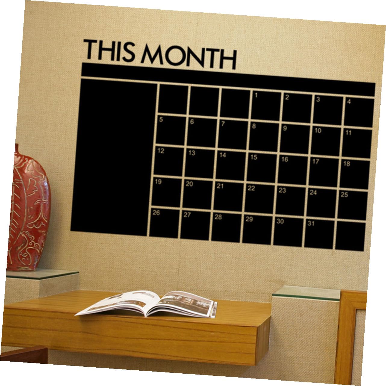 Operitacx 3pièces Tableau Effaçable Autocollant Calendrier Amovible Pour Bureau Et Maison Planificateur Multifonction