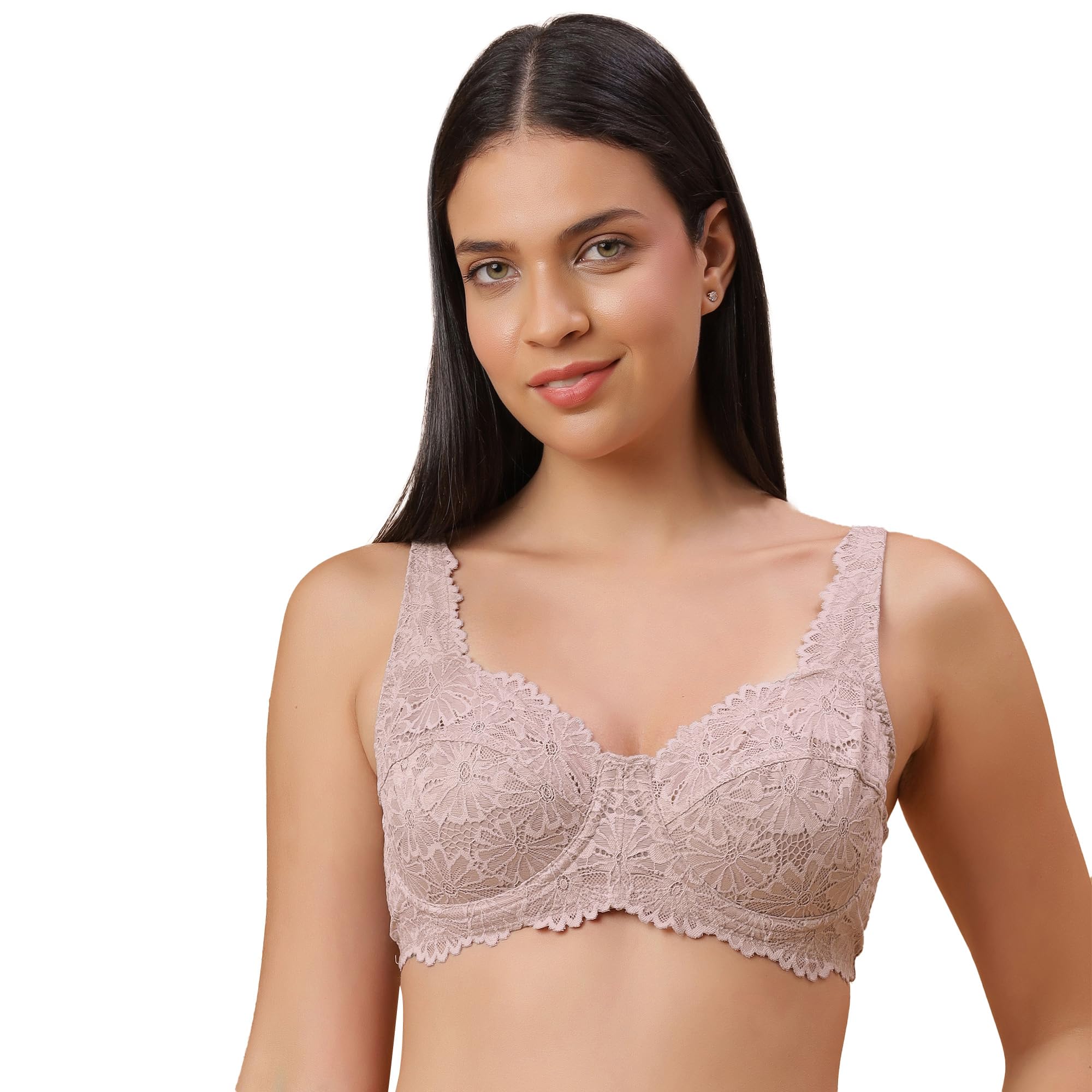 soie Women Lacy Non Padded Full-Coverage Bra with Flexi Underwire-picture-14