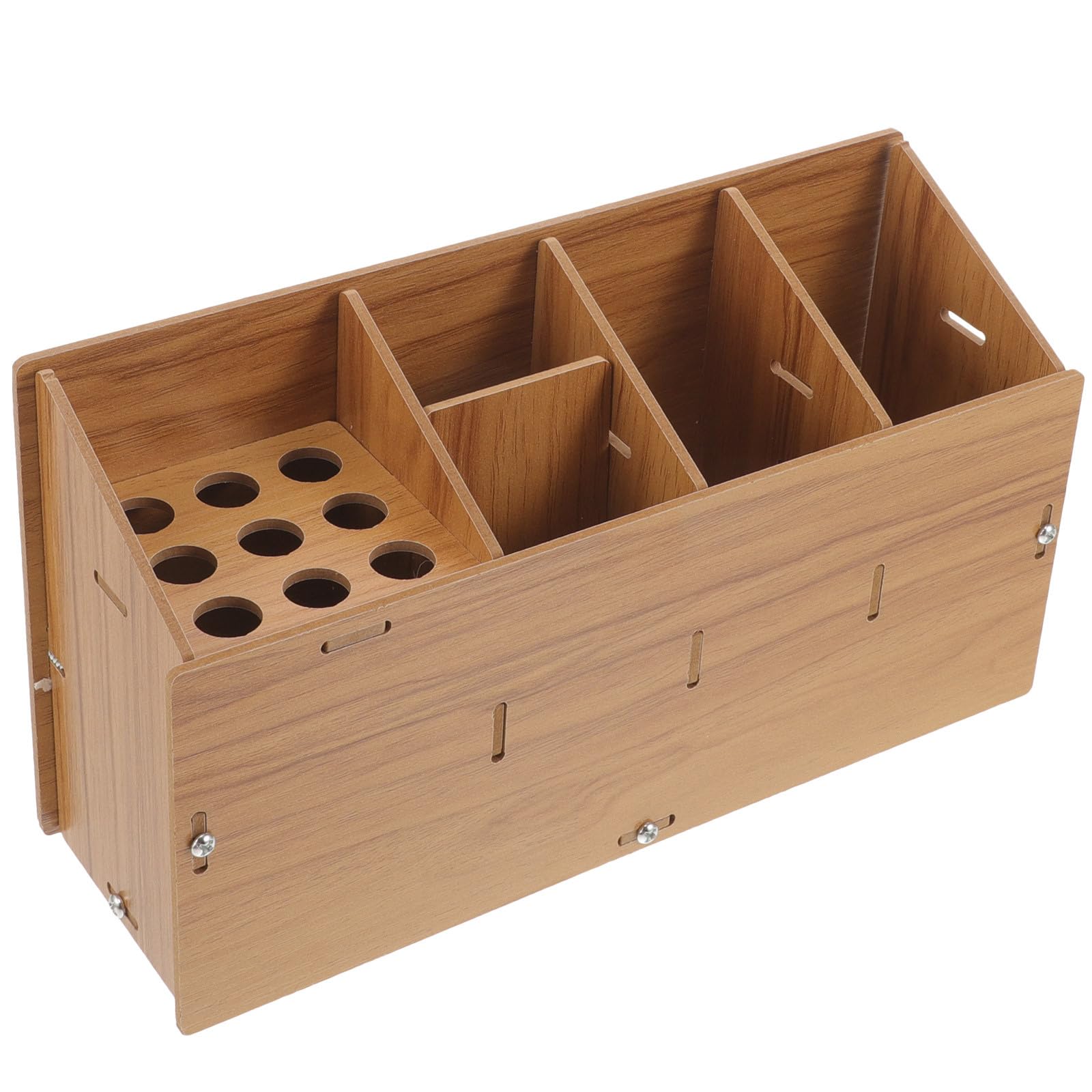 Housoutil Porta Strumenti da Parrucchiere in Legno Creativo per Uso Professionale, Organizzatore Salvaspazio per Forbici e Pettini in Salone Elegante e Funzionale