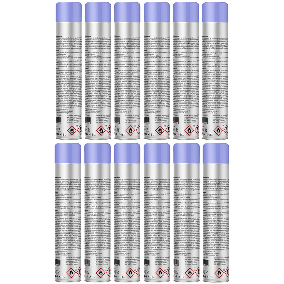 BAU DISCOUNT Colourfairy Kreidespray Sprühdose für Markierarbeiten weiß 12 x 750ml