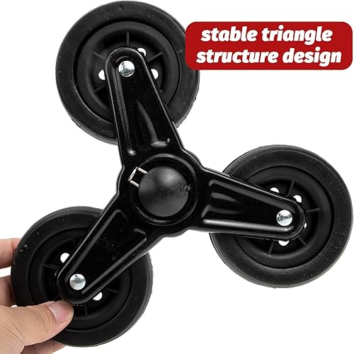 Miniatura 6 de Sosoport Ruedas giratorias de 2 piezas de ruedas giratorias para carro de montaje de ruedas resistentes Ruedas triangulares de repuesto para carrito