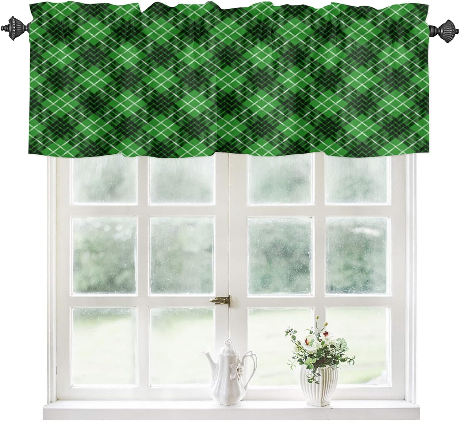 COLORSUM Valances for Windows Rod Pocket Curtain Valances