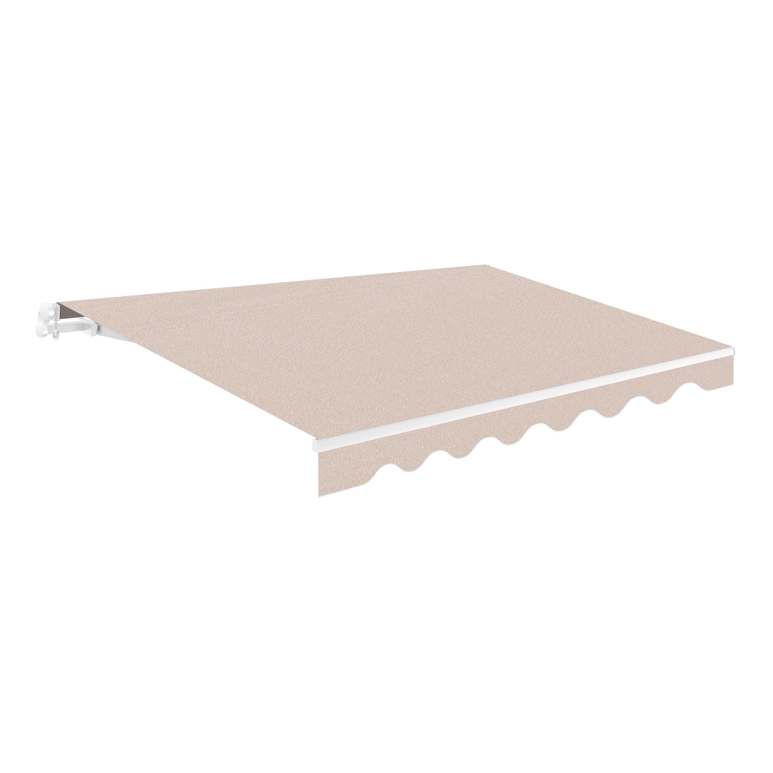 Lona para toldo Wasabi 2,5 x 2 m en poliéster 280 g/m² Color Beige Arena, con faldón Ondulado, Recubrimiento PA y Medida de Tejido 2380 x 2000 mm