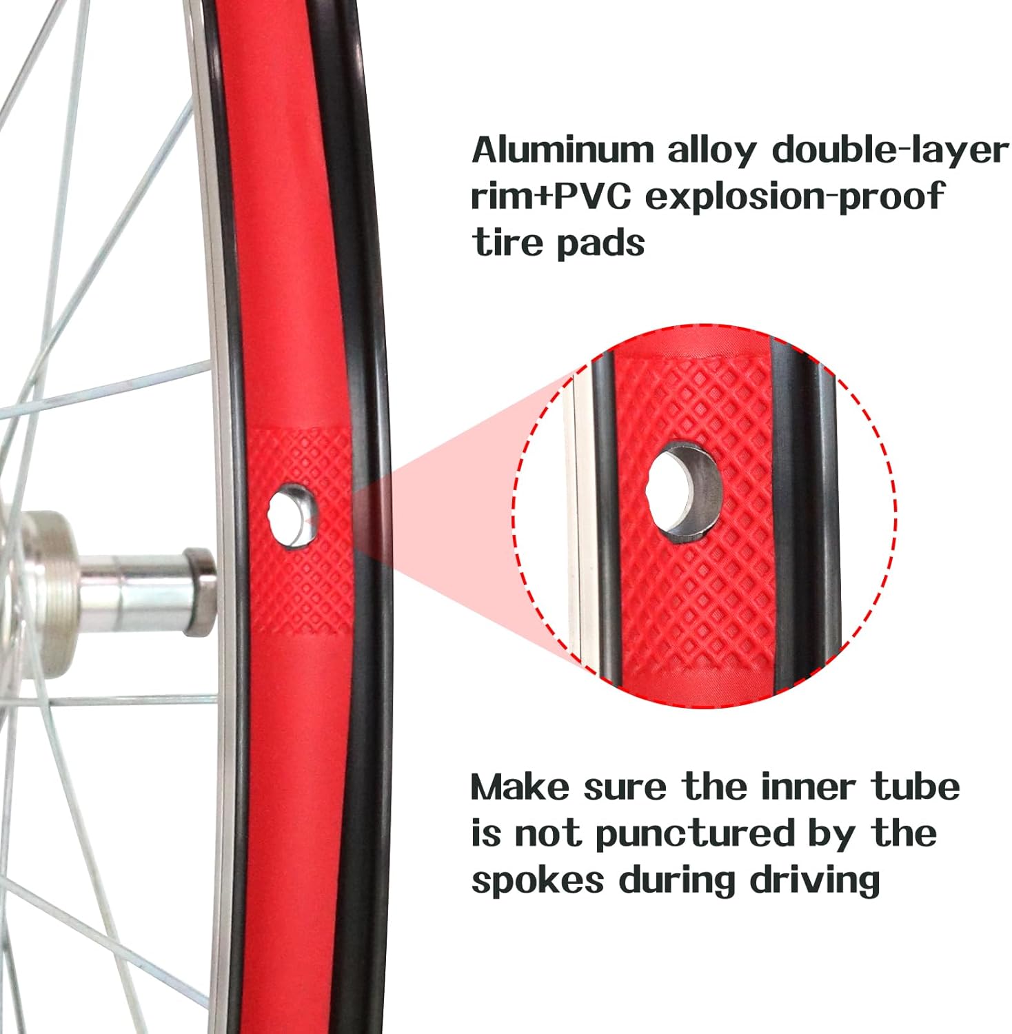 26" Mountain Bike Wheelset, Quick Release MTB Bicycle Double Wall Rims MTB Wheel Set, Ultralight Aluminum Alloy 32H Bike Wheels Compatible MF-TZ500-6/7 Speed Freewheel