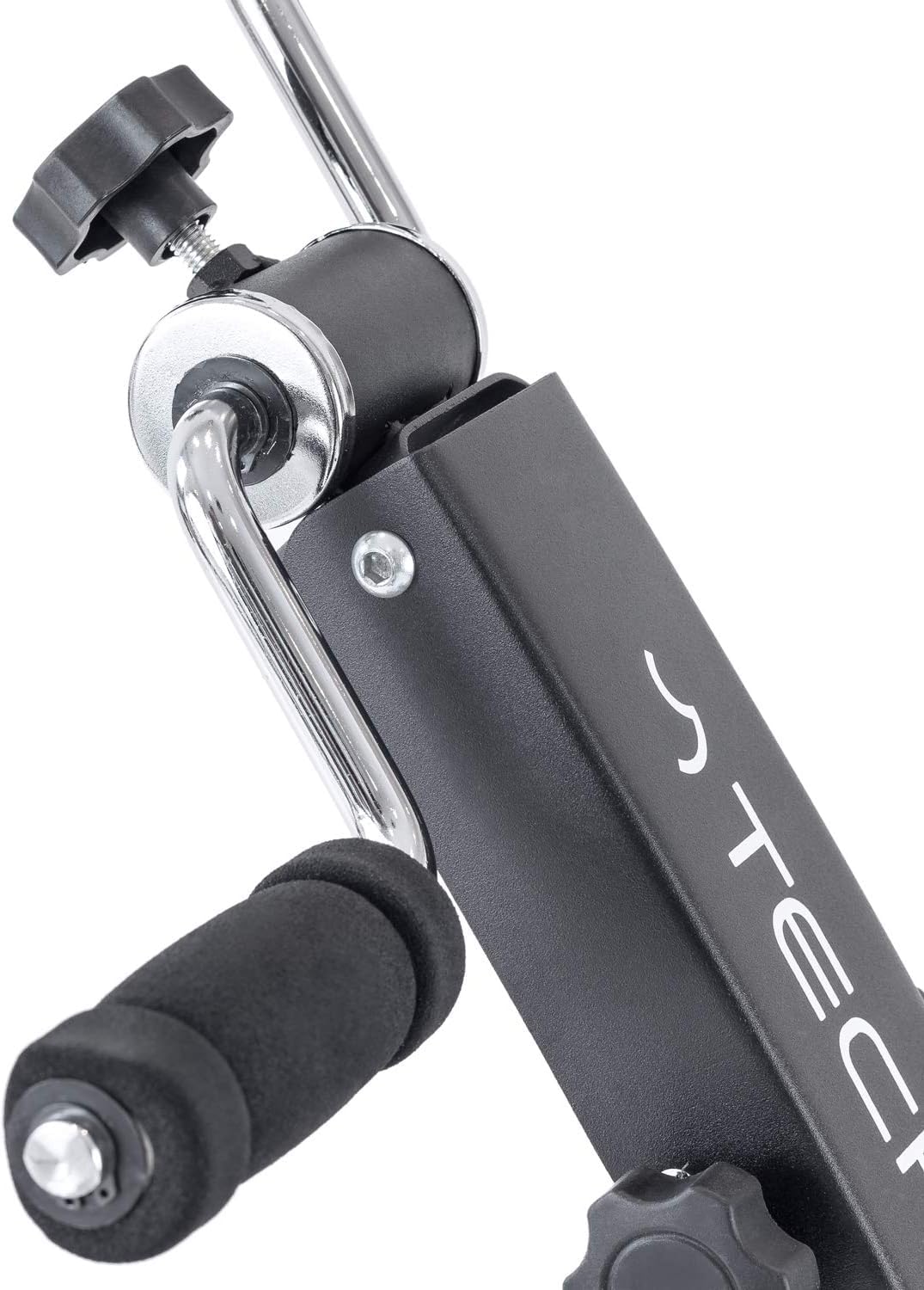TechFit Mini Bicicleta de Recuperación con Doble Manivela Ajustable, Adecuada para Ejercitar Pies y Brazos, Monitor LCD Incorporado