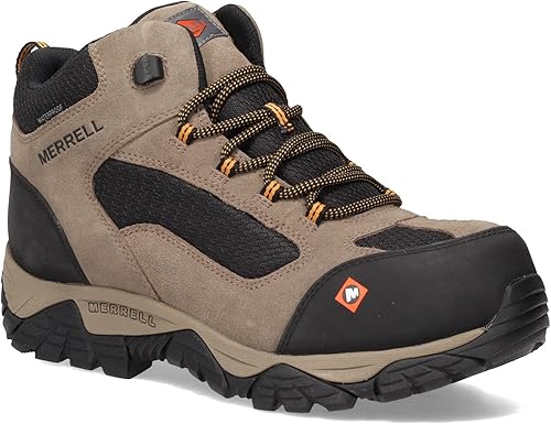 Merrell - Botas de trabajo para hombre con punta de compresión impermeable