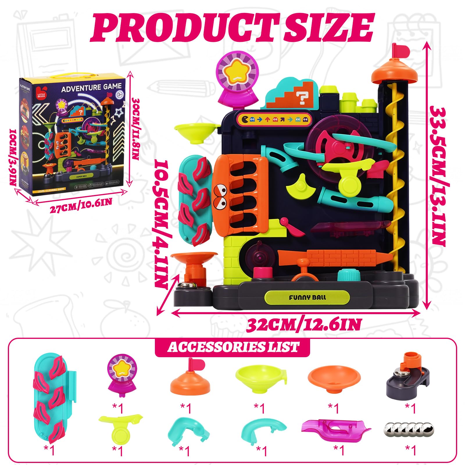 Juguetes Gravity Maze para Niños, Pista de Obstáculos Vertical, Canicas para Niños, Juego de Lógica, Juego de Coordinación Ocular, Juguete Educativo STEM, Pista de Canicas para Mayores de 6 Años.