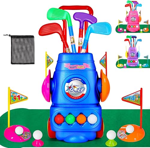Miniatura 9 de Meland Juego de palos de golf para niños, juego de pelota de golf para niños, juguetes deportivos, regalo para niños y niñas de 3, 4, 5, 6 años