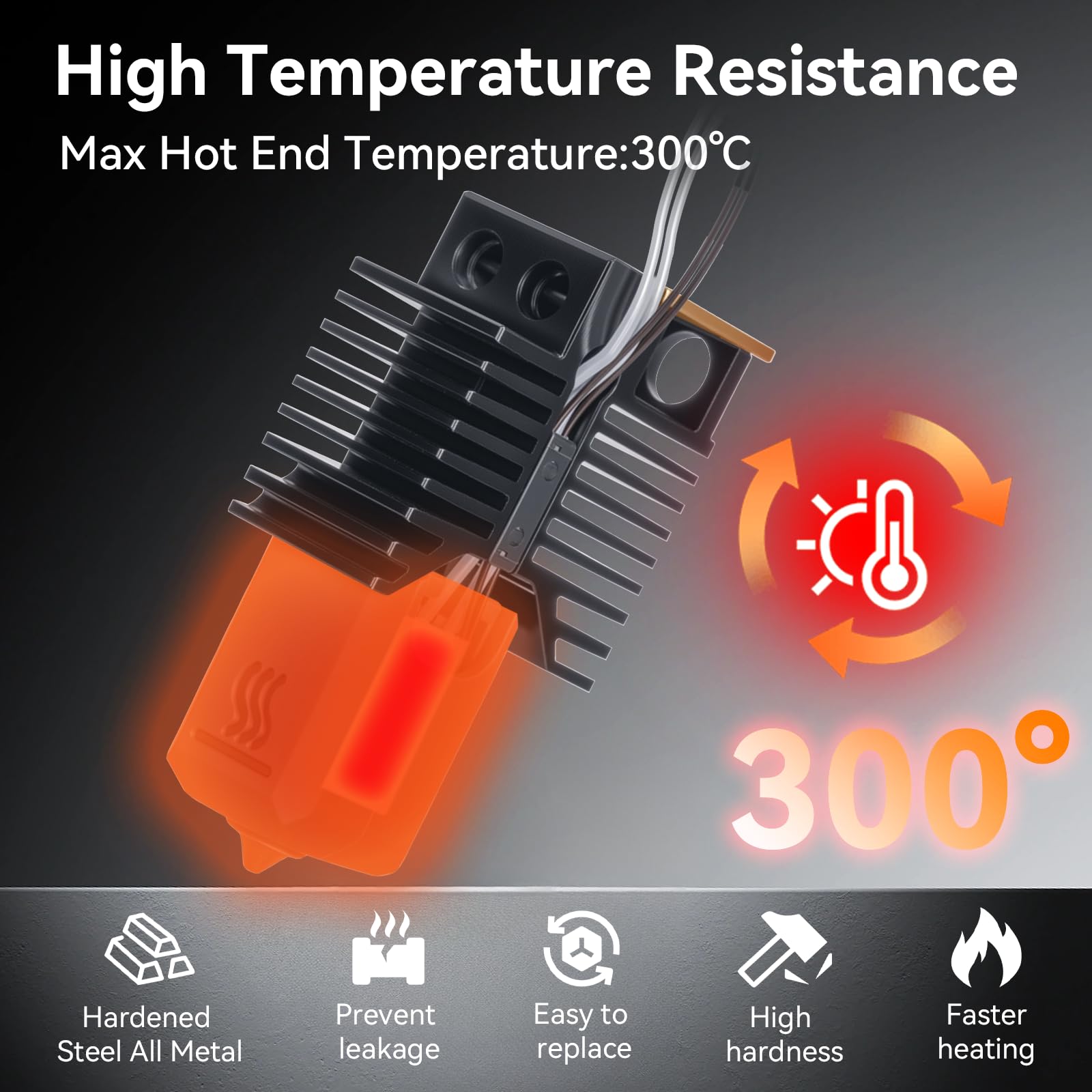 4 sztuki U1 Hotend 0,4 mm dysza ze stali hartowanej, kompatybilna z drukarką 3D Snapmaker U1, Hotend z ceramicznym ekstruderem do szybkiego nagrzewania, zestaw zamienny ze szczotką do dyszy
