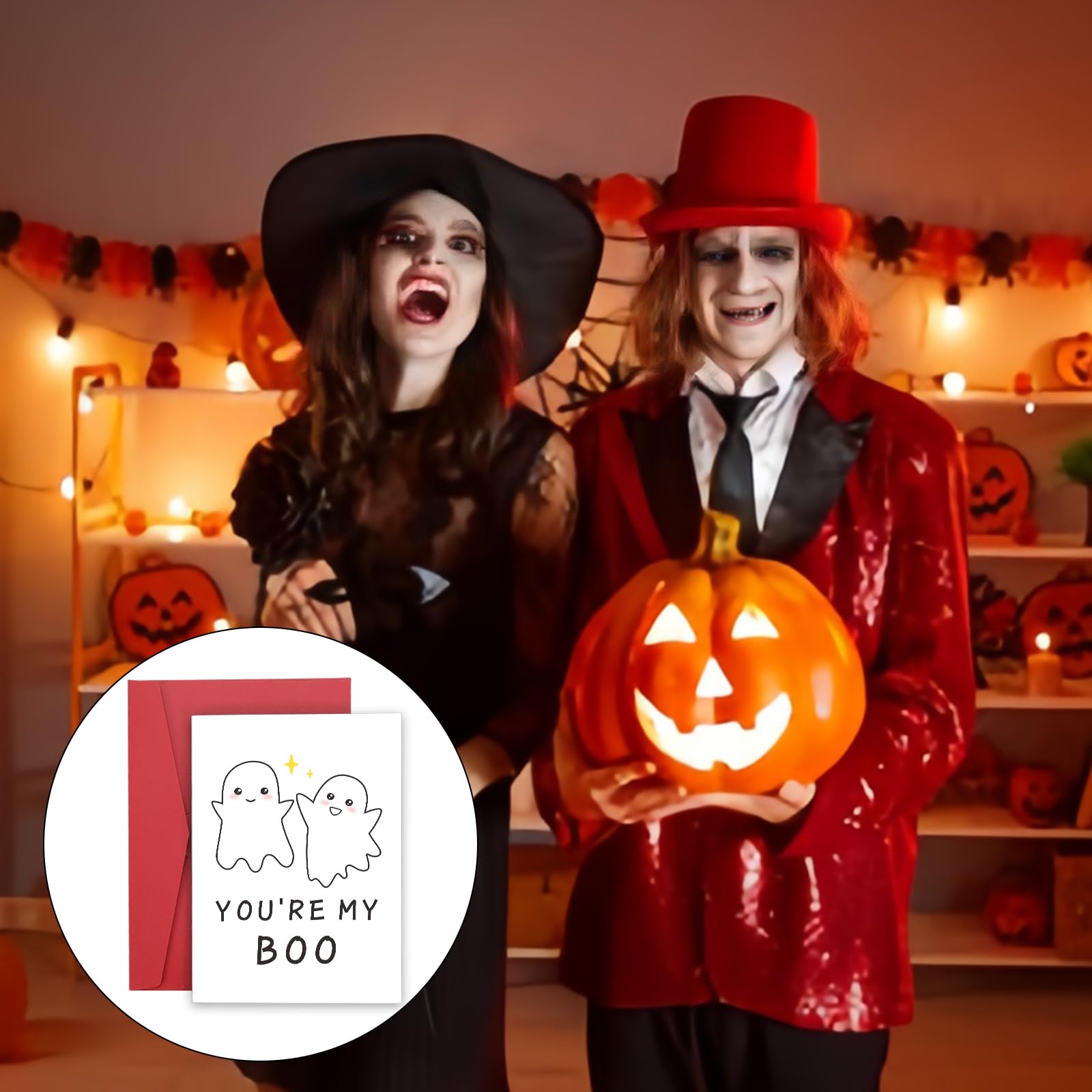 Halloween-Jubiläumskarte „You Are My Boo“ – Mit Umschlag (10x15 Cm)