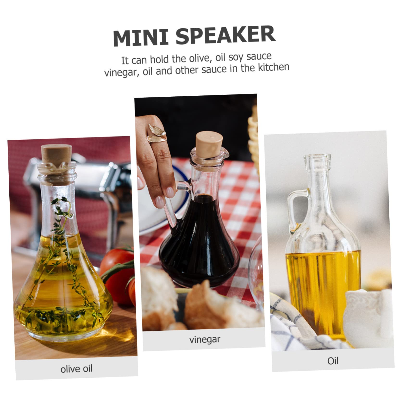 Mikinona 2 Stück Auslaufsichere Glas Ölflasche mit Edelstahl für Küche
